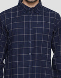 Cole Check Twill Kemeja Lengan Panjang Pria