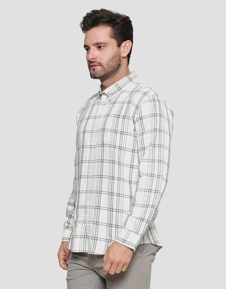 Cole Twill Check Men's Long Shirt
