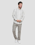 Cole Twill Check Men's Long Shirt
