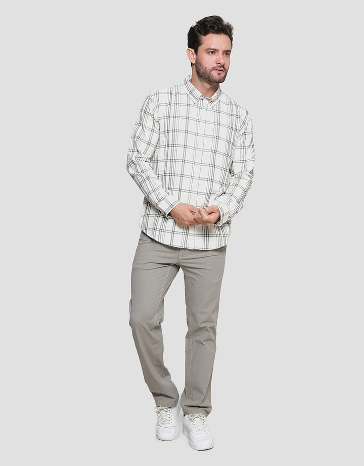 Cole Twill Check Men's Long Shirt