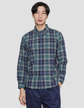 Cole Kemeja Lengan Panjang Check Twill New Pria