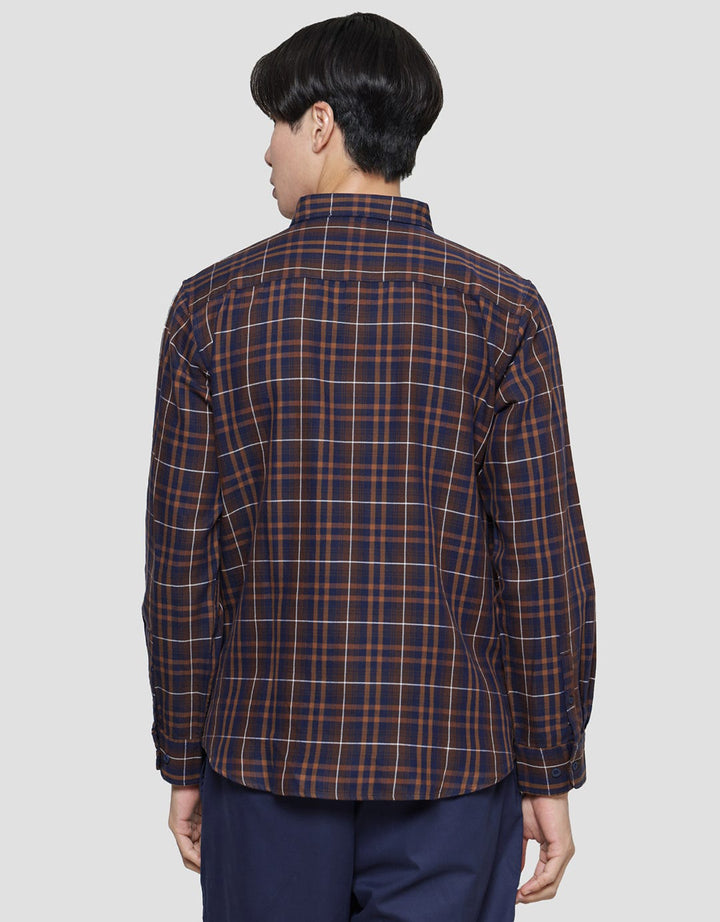 Cole Check Twill New Kemeja Lengan Panjang Pria