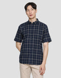Cole Linen Slub Kemeja Kotak Pria