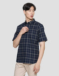 Cole Linen Slub Kemeja Kotak Pria