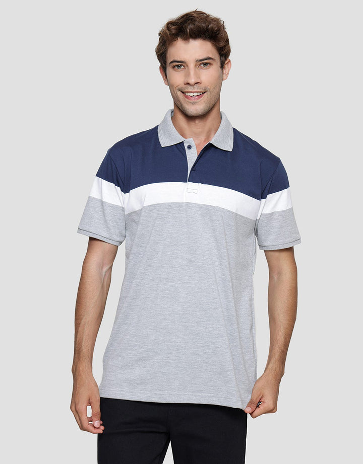 Cole Block Color Polo Shirt Pria