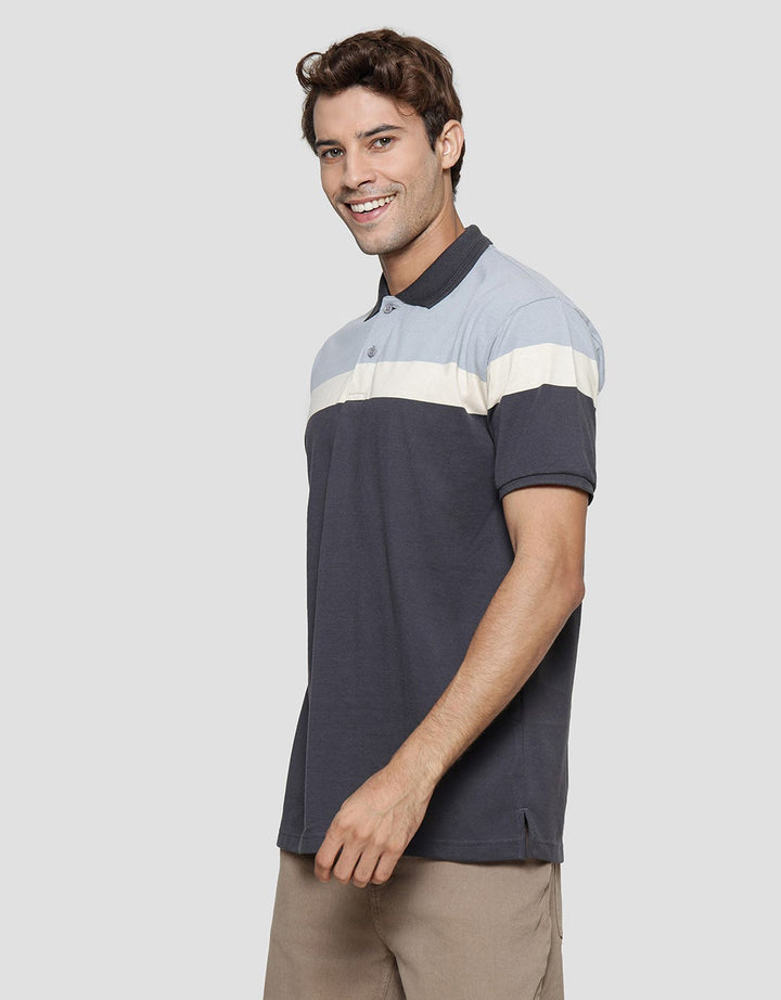 Cole Block Color Polo Shirt Pria