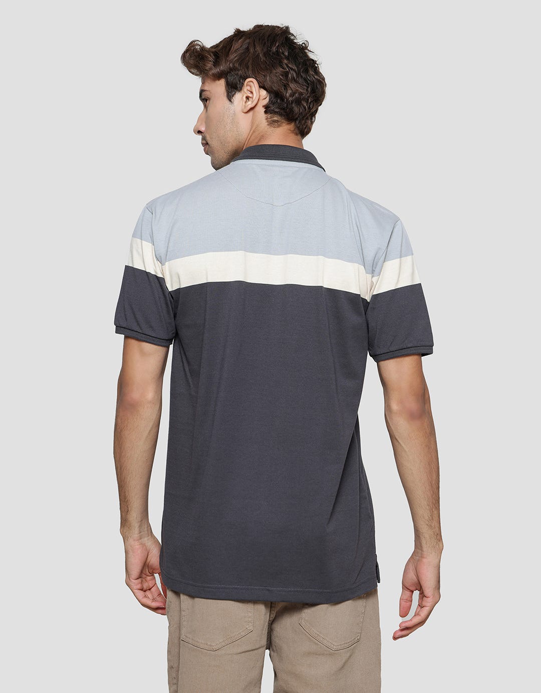 Cole Block Color Polo Shirt Pria