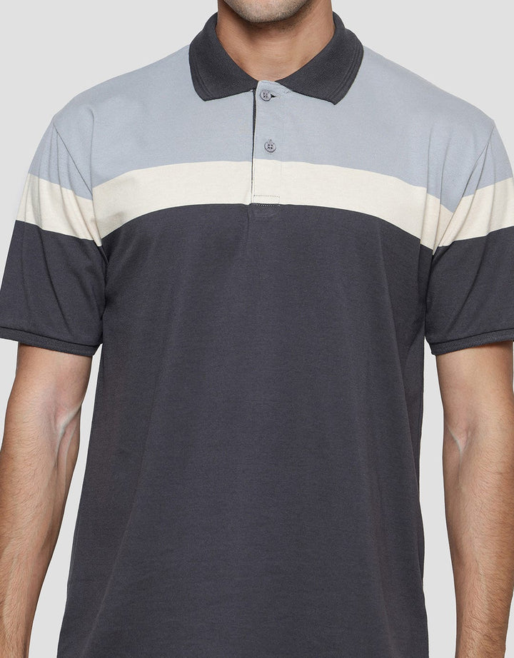 Cole Block Color Polo Shirt Pria