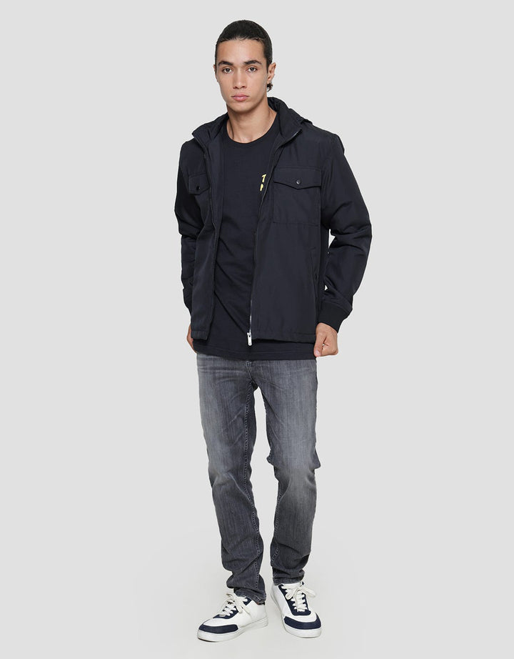 Cole Jaket Micro Double Pocket Snap Pria