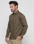 Nevada Men's Solid Pique Long Sleeve Shirt