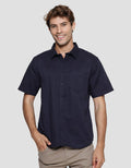 Nevada Solid Twill 30S Men's Short Sleeve Shirt