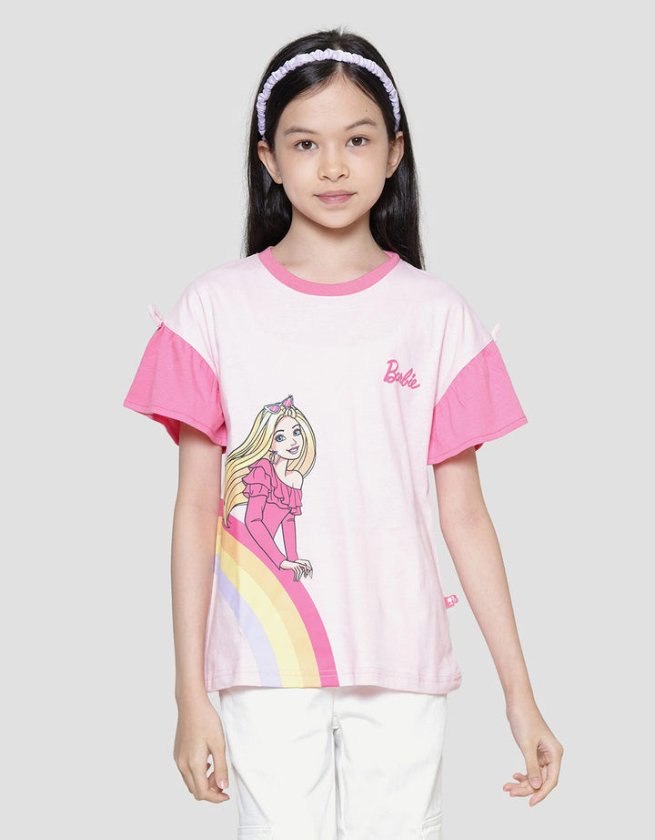 Character Barbie Rainbow Wide Sleeve Girls T-shirt