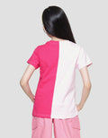 Character Barbie Color Block Short Sleeve T-shirt for Girls