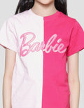 Character Barbie Color Block Short Sleeve T-shirt for Girls