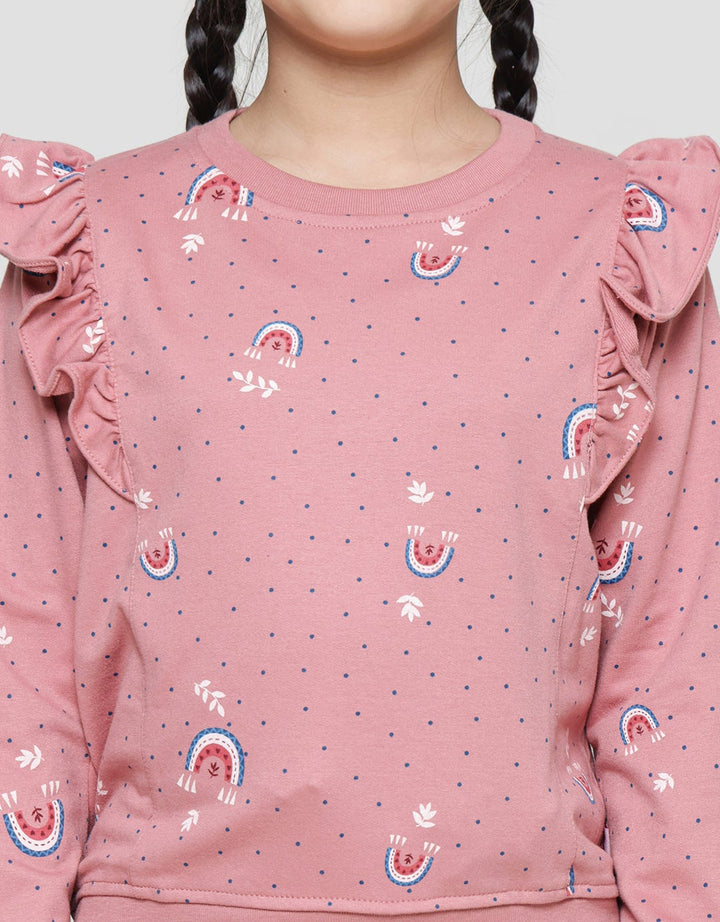 Rodeo Junior Girl Polkadot Rainbow Sweater Lengan Panjang Anak Perempuan