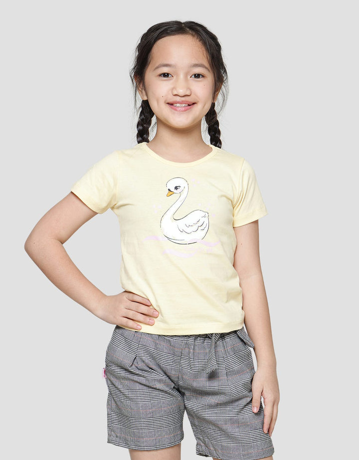 Rodeo Junior Swan Print Kaos Anak Perempuan