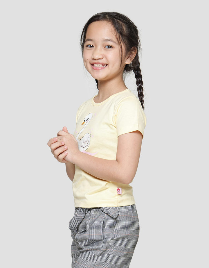 Rodeo Junior Swan Print Kaos Anak Perempuan