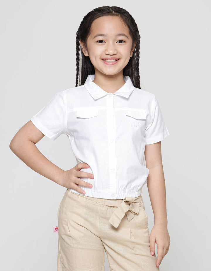 That'S Donald Kemeja Anak Perempuan Putih