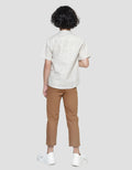 Little M Boys' Front Embroidery Texture Koko Shirt Set