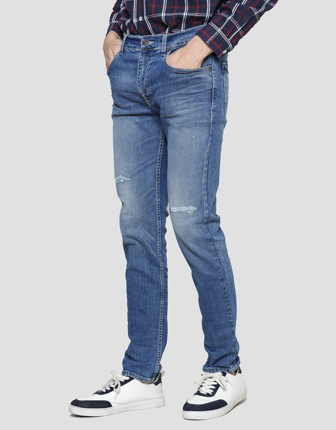 Nevada Ripped Celana Denim Skinny Pria