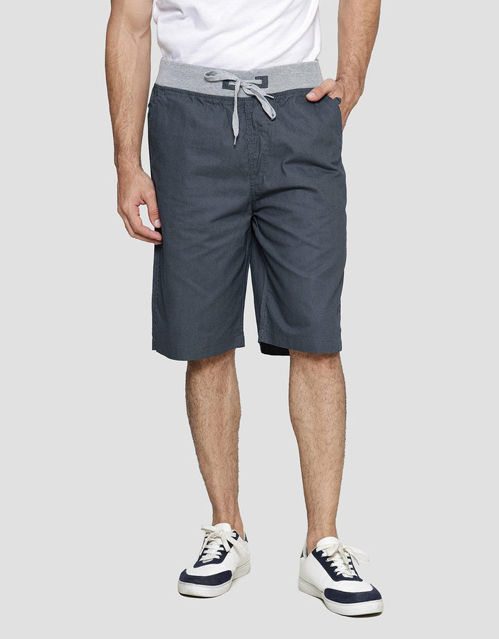 Nevada Woven Rib Print Stripe Celana Pendek Pria