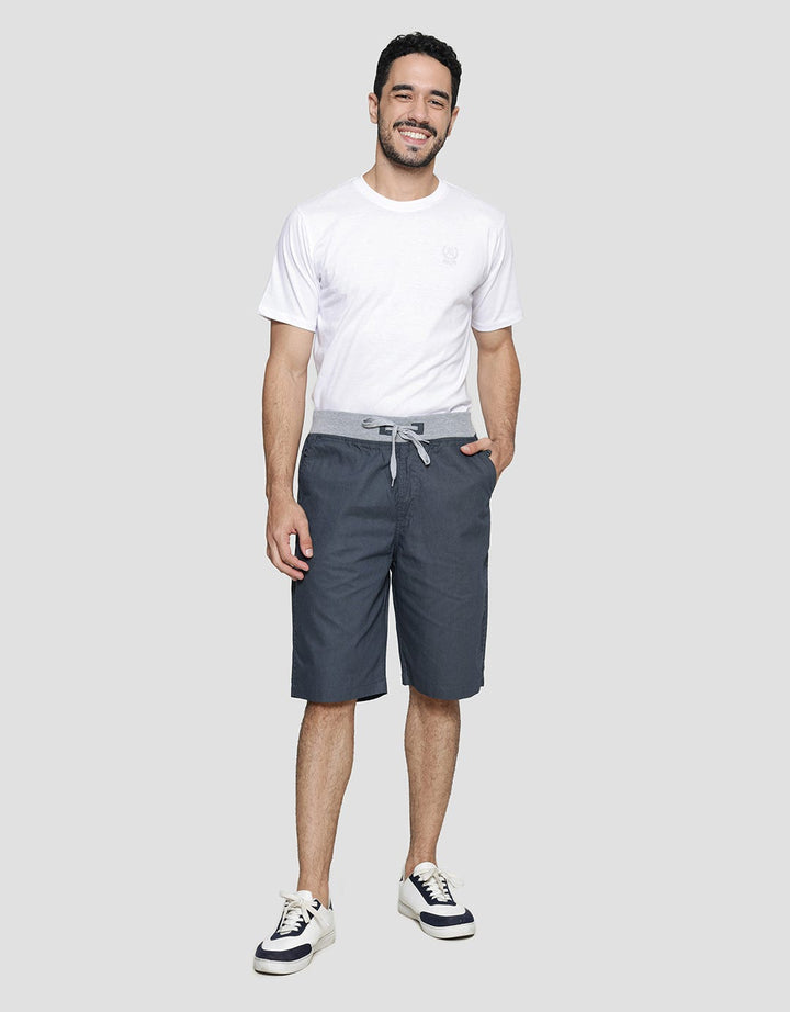 Nevada Woven Rib Print Stripe Celana Pendek Pria