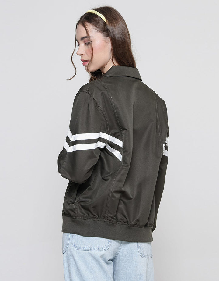 American Jeans Jaket Parasut Stripes Wanita