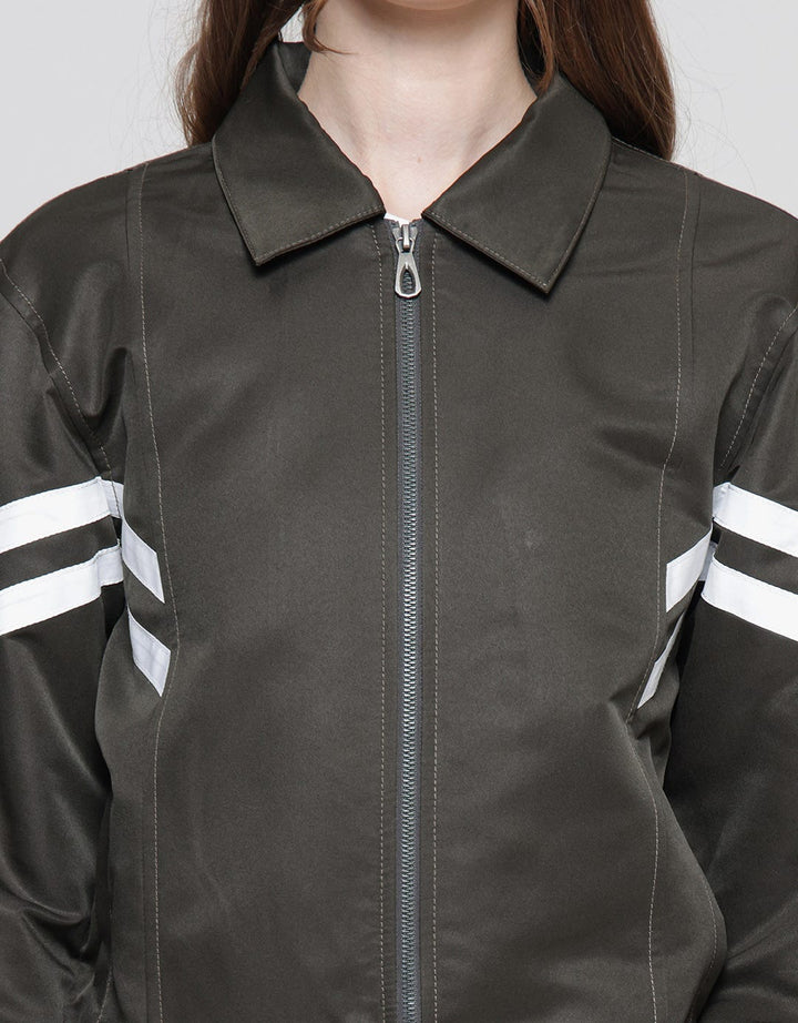 American Jeans Jaket Parasut Stripes Wanita