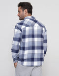 Nevada Checked Flannel Kemeja Lengan Panjang Pria