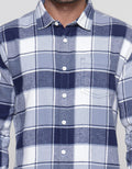 Nevada Checked Flannel Kemeja Lengan Panjang Pria