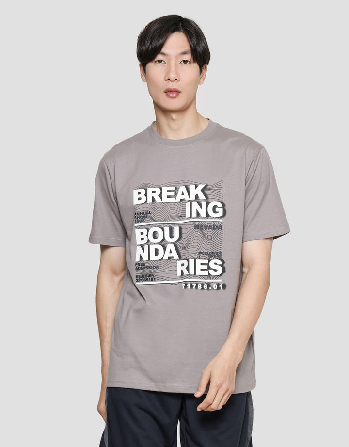 Nevada Kaos Lengan Pendek Pria Print Breaking