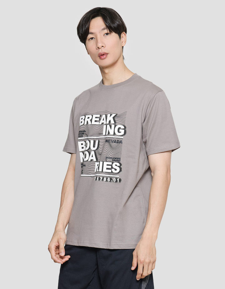 Nevada Kaos Lengan Pendek Pria Print Breaking