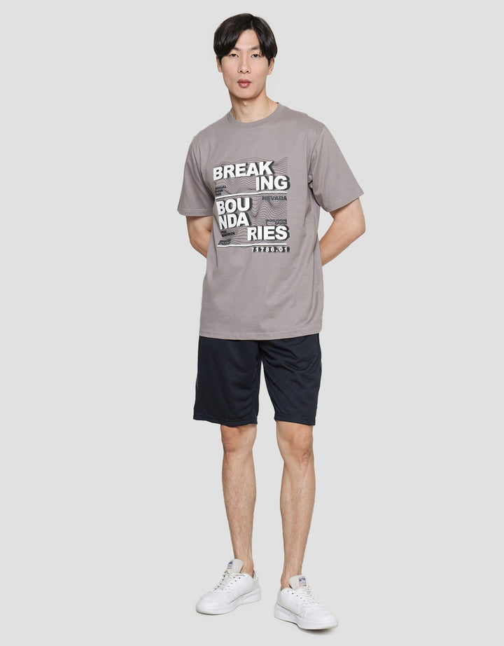 Nevada Kaos Lengan Pendek Pria Print Breaking