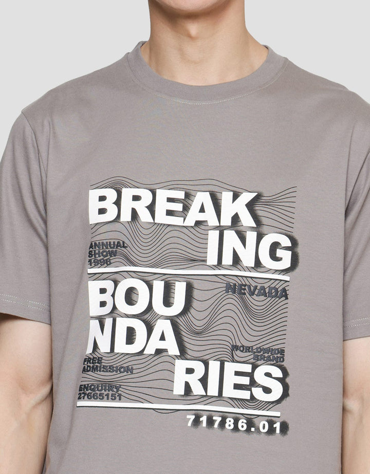 Nevada Kaos Lengan Pendek Pria Print Breaking