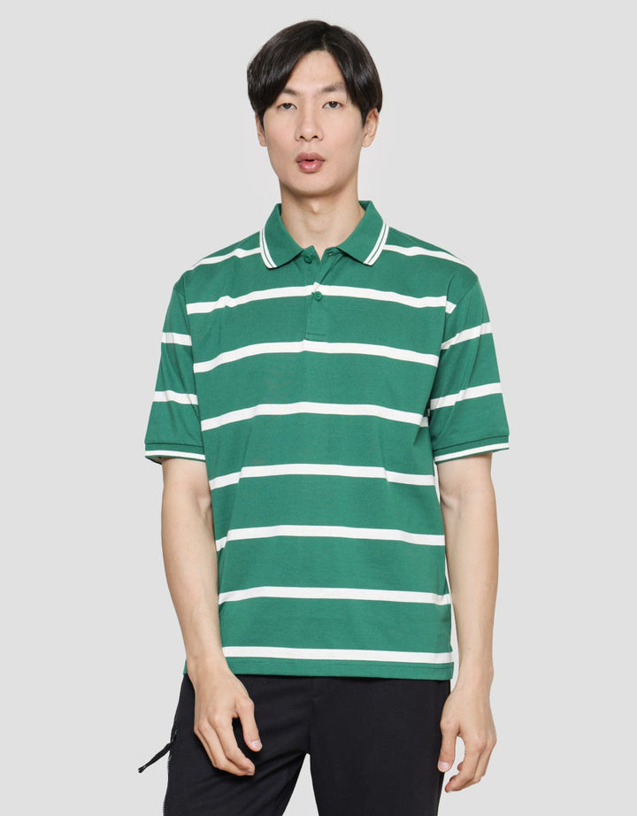 Nevada Stripe Jersey Polo Shirt Pria