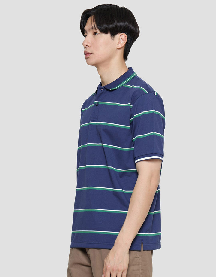 Nevada Stripe Jersey Polo Shirt Pria
