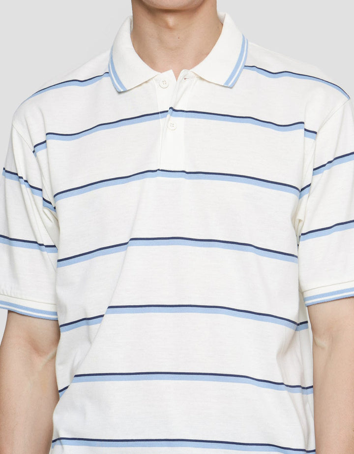 Nevada Stripe Jersey Polo Shirt Men