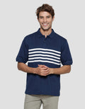 Nevada Jersey Front Stripe Polo Shirt Pria