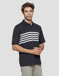 Nevada Jersey Front Stripe Polo Shirt Pria
