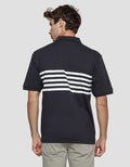 Nevada Jersey Front Stripe Polo Shirt Pria