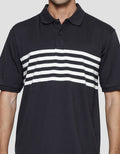 Nevada Jersey Front Stripe Polo Shirt Pria