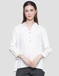 Connexion Collar Rayon Hilo Kancing Gold Kemeja Wanita