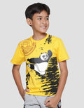 Character Kaos Lengan Pendek Anak Laki-laki  Kungfu Panda Fly Kick