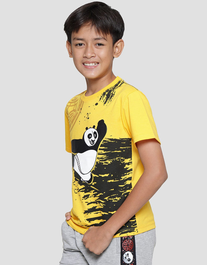Character Kaos Lengan Pendek Anak Laki-laki  Kungfu Panda Fly Kick