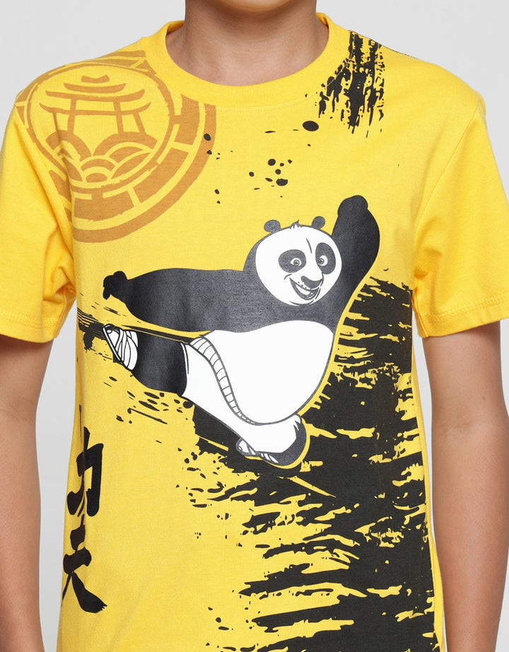 Character Kaos Lengan Pendek Anak Laki-laki  Kungfu Panda Fly Kick