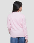 Nevada Rib Knit Embro Flower Girls Long Sleeve T-Shirt