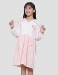 Nevada Hoodie With Collar Combination Woven Midi Dress Anak Perempuan