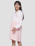 Nevada Hoodie With Collar Combination Woven Midi Dress Anak Perempuan
