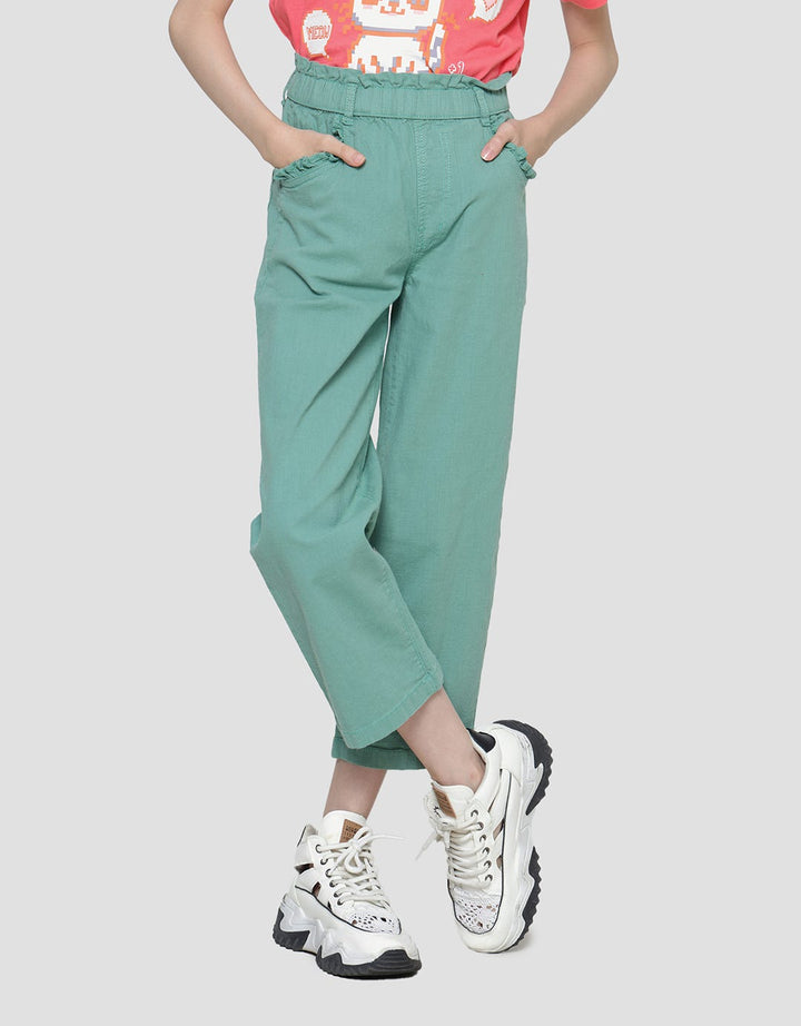 Nevada Woven Wideleg Paperbag Waist Girls Long Pants