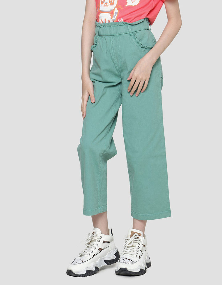 Nevada Woven Wideleg Paperbag Waist Girls Long Pants